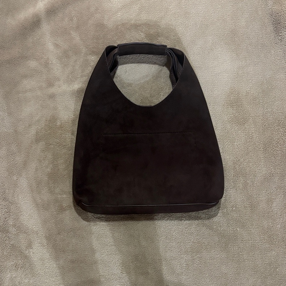 Chic Black Suede Handbag